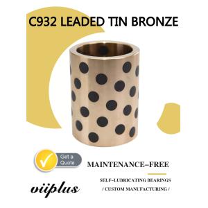 C932 Tin Bronze Oilless Bushes, Graphite Plugged Bushing