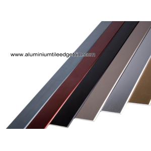 Flat Tile Trim / Metal Decorative Transition Strips For Wall Tile Separation