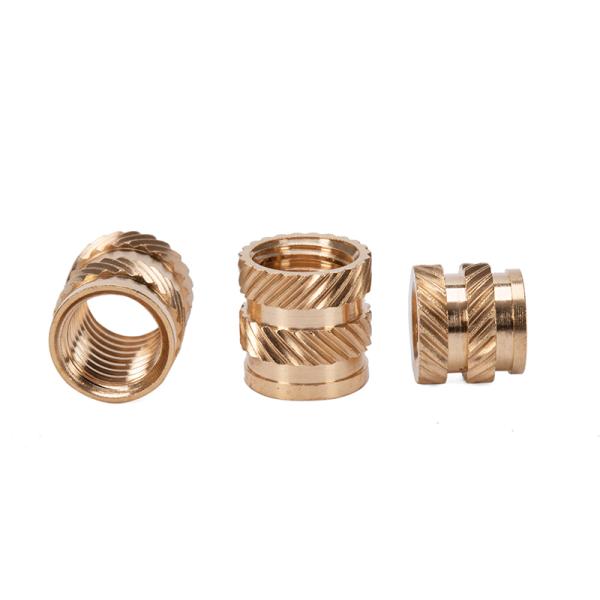 Black Oxide Finish Stainless Steel Brass Threaded Inserts for Heat Staking Plastic 1/4 3/8 5/16