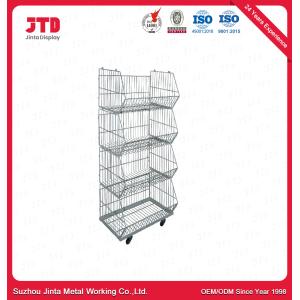 900mm Supermarket Shelving Accessories OEM Powder Coated Wire Cage