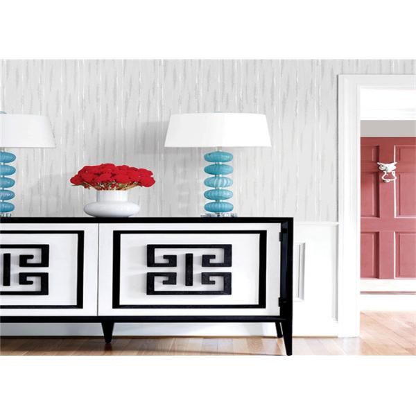 Buy Contemporary PVC Waterproof Wallpaper Removable With Vertical Stripes Pattern at wholesale prices
