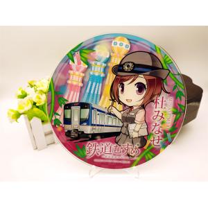 Offset Printing Acrylic Stand Figures Ound Cylinder Pedestal 30cm X 21cm