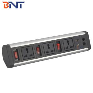 Office clamp on table dual usb charger desk table clip clamp socket for office