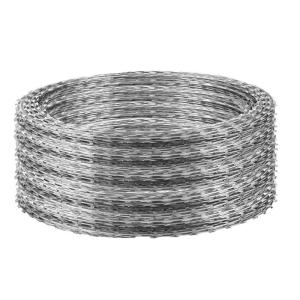 500mm Coil Diameter BTO-22 Galvanized Razor concertina Wire