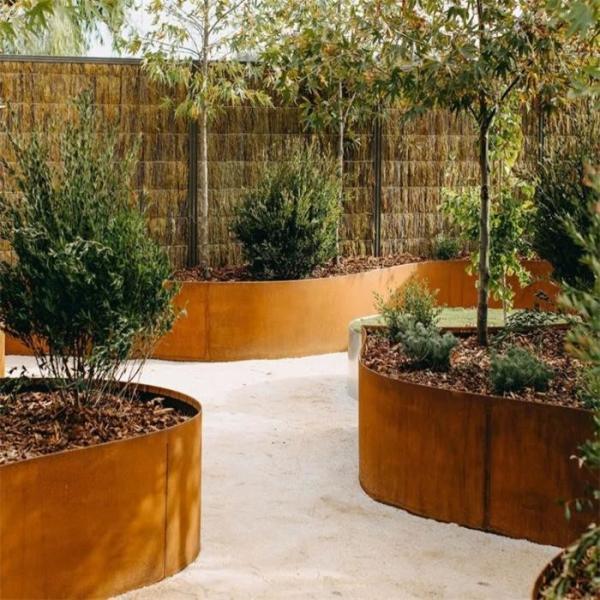 Buy Customize Laser Cut Flexible Corten Steel Garden Edging For Landscaping at wholesale prices