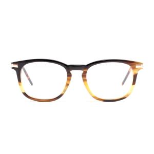 Men Round Buffalo Horn Glasses