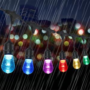 Outdoor String Lights - Patio Lights Color Changing String 2.4GHz Wi-Fi App