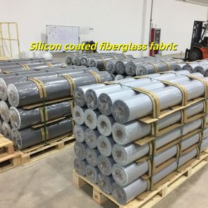 Flame Retardant Silicone Coated Fiberglass Fabric with Thermal Insulation and