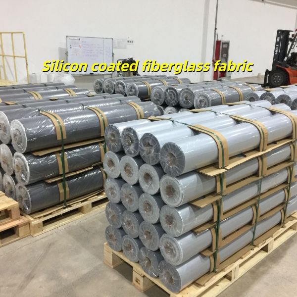 Flame Retardant Silicone Coated Fiberglass Fabric with Thermal Insulation and