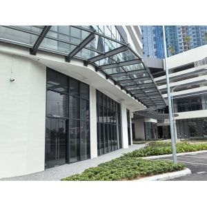 Durable Glass Canopy System ISO Aluminium Glass Curtain Wall System