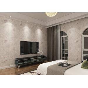 Quality Removable Retro Vintage Wallpaper with Light Pink Floral Pattern for sale