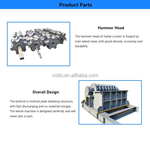 1TPH-2TPH Scrap Crusher Machine Iron Steel Crushing Machine Recycle Metal