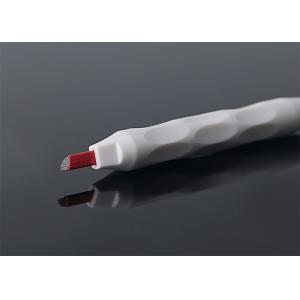 Oval White Disposable Hand Tool Eyebrow Permanent Makeup Pen Manual #12 Blade