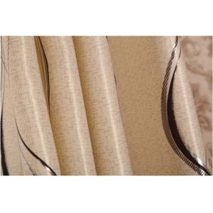 Embossed Black Out Window Curtain with Flocking