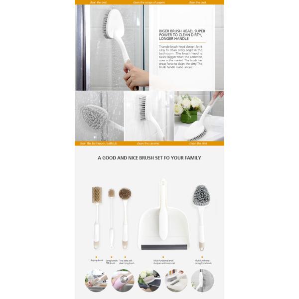 Bathroom 6 Housekeeping Brushes Set Eco Friendly Cup Dish Washing OEM