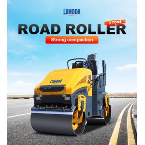 Heavy Duty Double Drum 2.5 3 Ton Vibratory Construction Articulated Asphalt Road