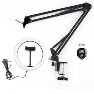 Lazy Phone Holder 12W 3200K 10 Inch Foldable Ring Light