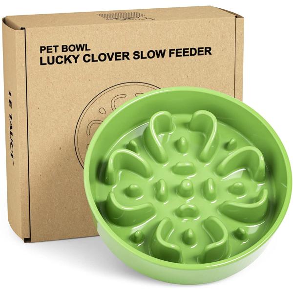 Buy 1.5 Cups Ceramic Dog Feeder Bowl Slow Down Eating at wholesale prices