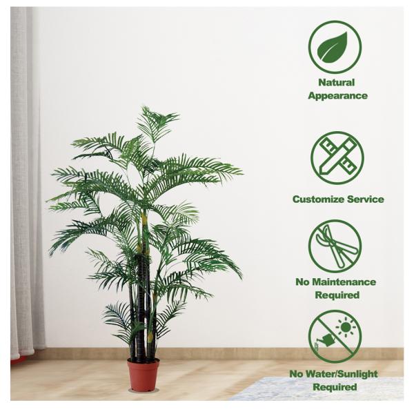 Customized Simulation 140cm Artificial Bamboo Areca Palm For Decoration