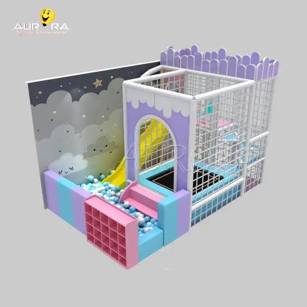 Customized Teenage Indoor Soft Playground Equipment Park And Kids Slide Set
