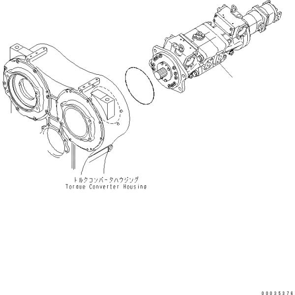 KOMATSU 708-2H-00210 Parts PUMP ASS'Y,STEERING
