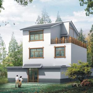 China Luxury Light Steel Villa House / Good Insulation Steel Frame Prefabricated Houses on sale