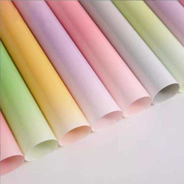Gradient color candy, glass waterproof plastic, flower wrapping paper, bouquet