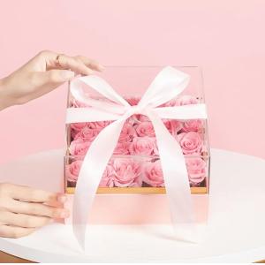 Valentine's Day and Mother's Day Gift Custom Heart-Shaped Flower Box with Rigid