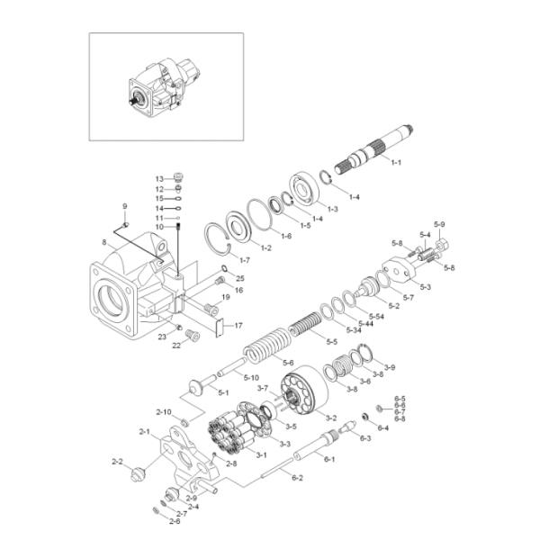 R80 Belparts Excavator Hydraulic Pump For Hyundai 80 Rolex 31N1-10010