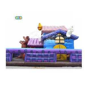 Halloween Haunted House Inflatable Bounce House Combo With Blower Maintenance