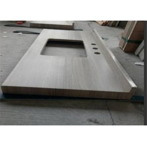 Wooden Marble Prefabricated Vanity Countertops Elegant Appearance For Hotel
