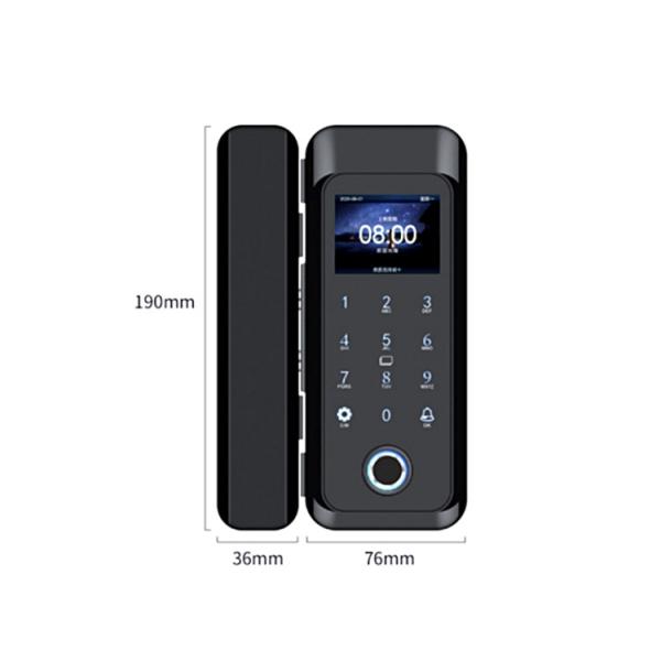 500DPI finger scanner door lock FCC Steel Bolt Remote Control