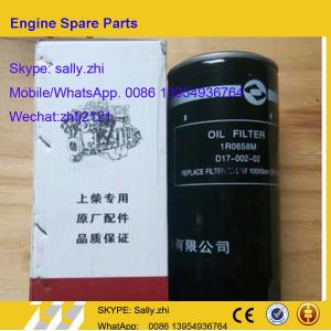 China brand new  oil filter 1R0658M,  D17-002-02 , Shangchai engine parts for shangchai engine C6121 on sale
