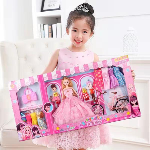 Folding Cardboard Toy Packaging Box , Children Doll Shipping Boxes With PVC Window