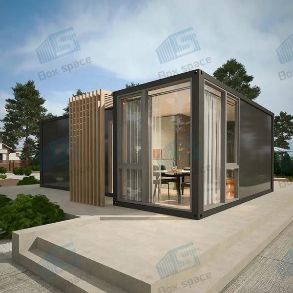 Buy Boxspace Container Resort Container Hotel Modular Structure Home For One Bedroom Two Bedrooms Prefab Container House at wholesale prices