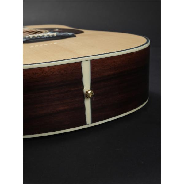 OEM custom guitar 41 inch solid spruce top D45f style handmade Acoustic Guitar with pickup 301 fishman