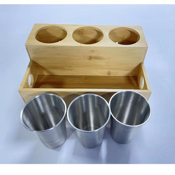 Natural Bamboo Hair Styling Tool Organizer For Makeup Bathroom