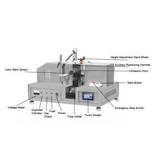 1800W 10pcs/Min Aluminum Tube Sealing Machine , 0.6MPa Tube Sealers