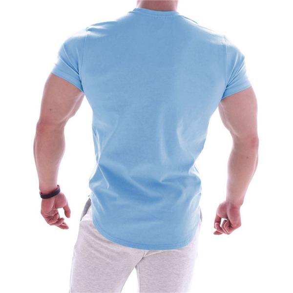 Light board sports fitness short-sleeved t-shirt men's round neck stretch training exercise tights multi color customized logo