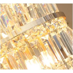 Luxury crystal chandelier duplex building hollow living room lamp large