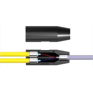 Quality 3.0 dia Armored Buffer Tube Fan Out Kit Fiber Optic Cable 2 Core Furcation for sale