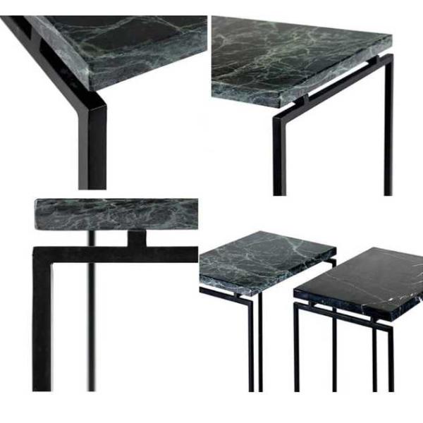 Creative Living Room Square Marble Coffee Table Rectangle Small Desk