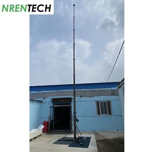 15m Aluminum Mobile Crank Up Telescoping Mast 10kg payloads