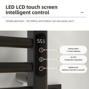 Electric Heated Space Aluminum Bathroom Towel Warmer and Drying Rack for Modern