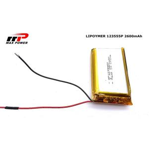123555P 2600mAh 3.7V Lithium Polymer Battery KC CB UL