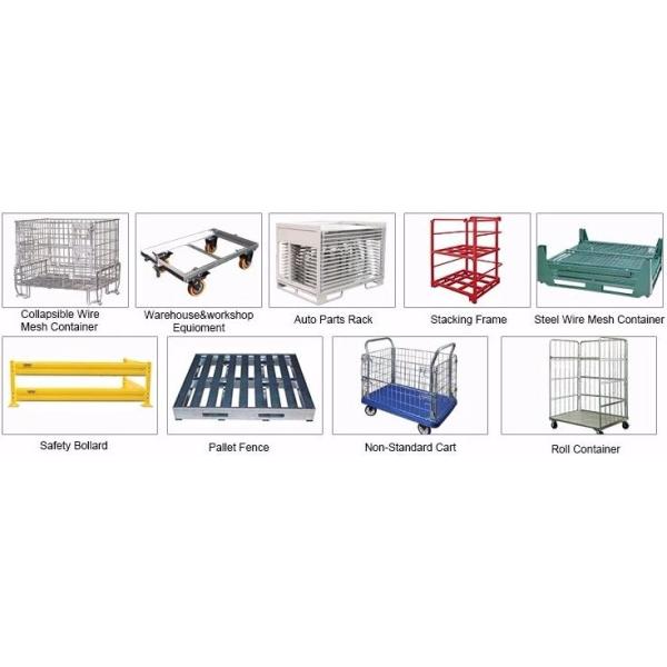 Durable Collapsible Wire Container With Printing Name Card For Transshipment