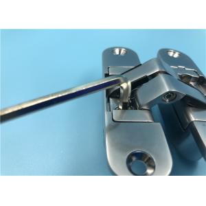 Pearl Chrome Invisible Cabinet Hinges / Heavy Duty Concealed Mortise Hinge