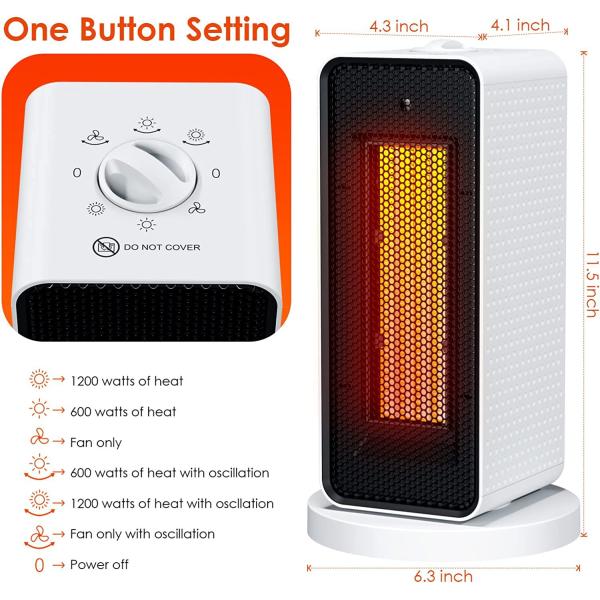 Household Vertical Electric Heater with Quick Heating Waterproof Function