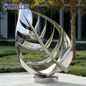 Hotel Garden Outdoor Decoration Stainless Steel Leaf Sculpture