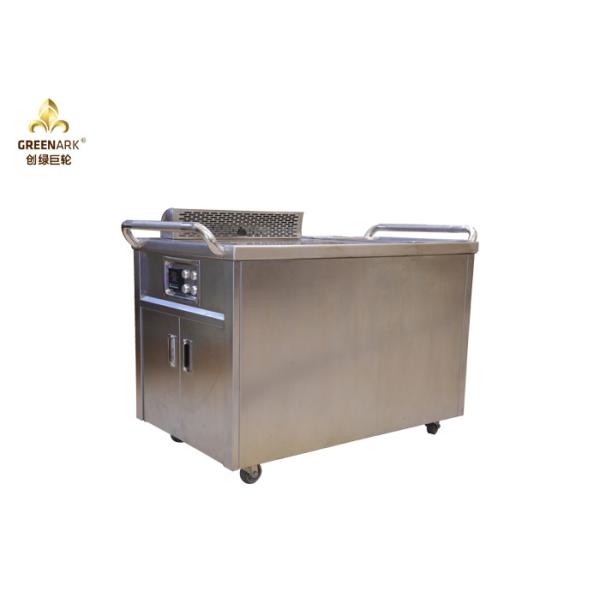 Buy Induction Mobile Teppanyaki Grill Table Electrostatic Fume Down Exhaustion at wholesale prices